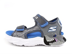 Skechers charcoal/blue creature splash blink sandal